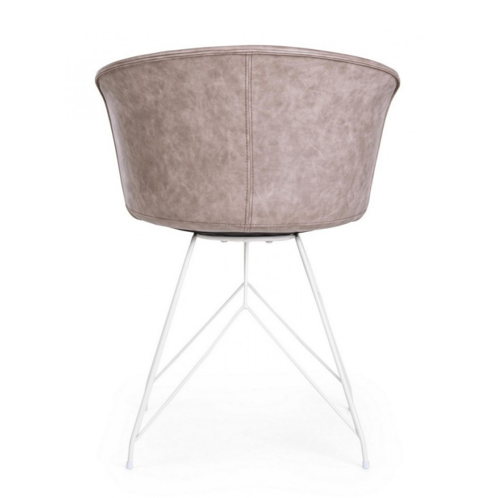 Bizzotto КРІСЛО LOFT BEIGE ВІНТАЖ ПУ БІЛИЙ Bizzotto КРІСЛО LOFT BEIGE ВІНТАЖ ПУ БІЛИЙ