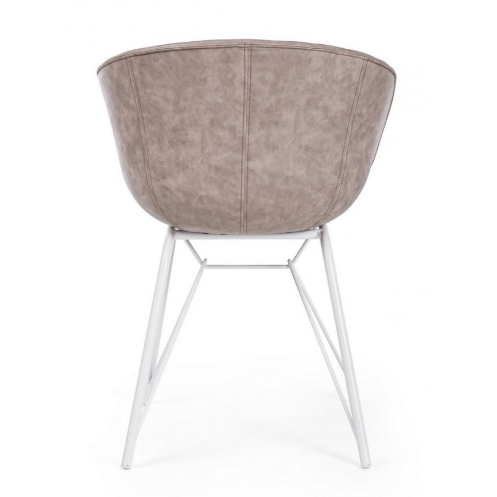 Bizzotto КРІСЛО WARHOL BEIGE VINTAGE PU WHIT Bizzotto КРІСЛО WARHOL BEIGE VINTAGE PU WHIT