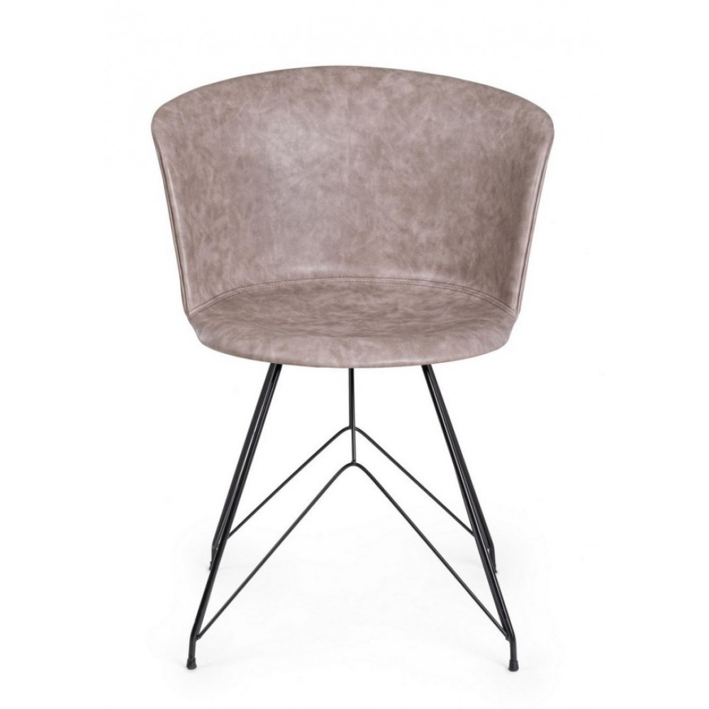 Bizzotto ЛОФТ БЕЖЕВИЙ ВІНТАЖНИЙ ПУ ЧОРНИЙ КРІСЛО КАРАСУ Bizzotto ЛОФТ БЕЖЕВИЙ ВІНТАЖНИЙ ПУ ЧОРНИЙ КРІСЛО КАРАСУ