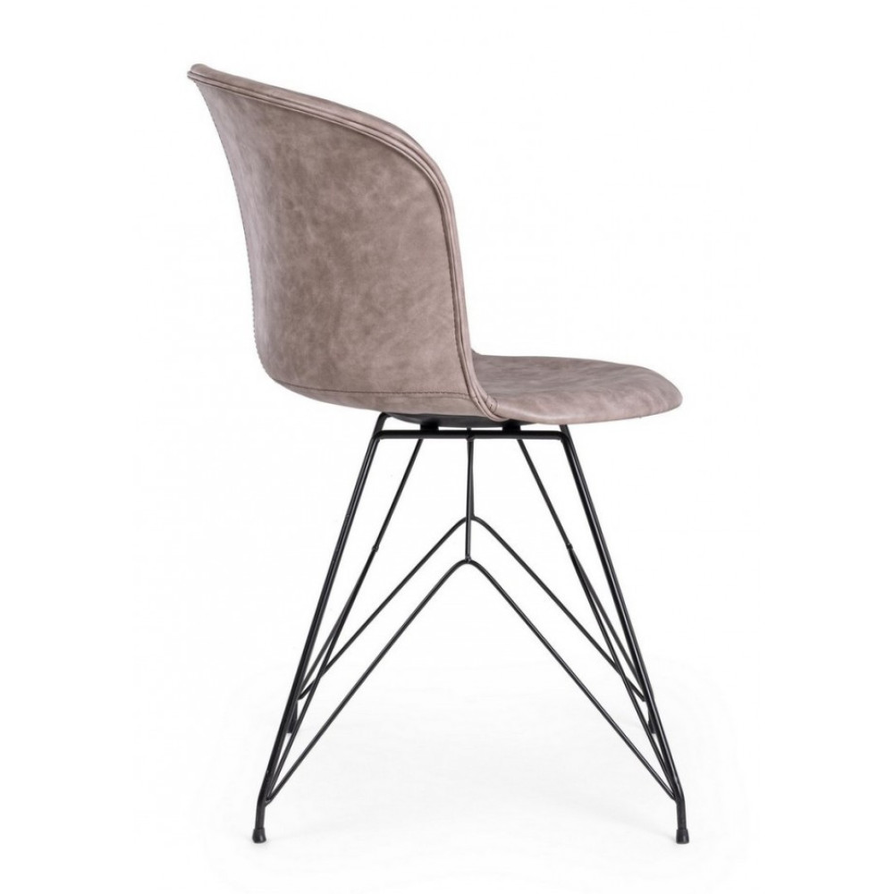 Bizzotto ЛОФТ БЕЖЕВИЙ ВІНТАЖНИЙ ПУ ЧОРНИЙ КРІСЛО КАРАСУ Bizzotto ЛОФТ БЕЖЕВИЙ ВІНТАЖНИЙ ПУ ЧОРНИЙ КРІСЛО КАРАСУ