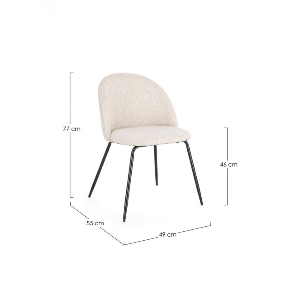 Bizzotto КРІСЛО TANYA BLACK/IVORY Bizzotto КРІСЛО TANYA BLACK/IVORY