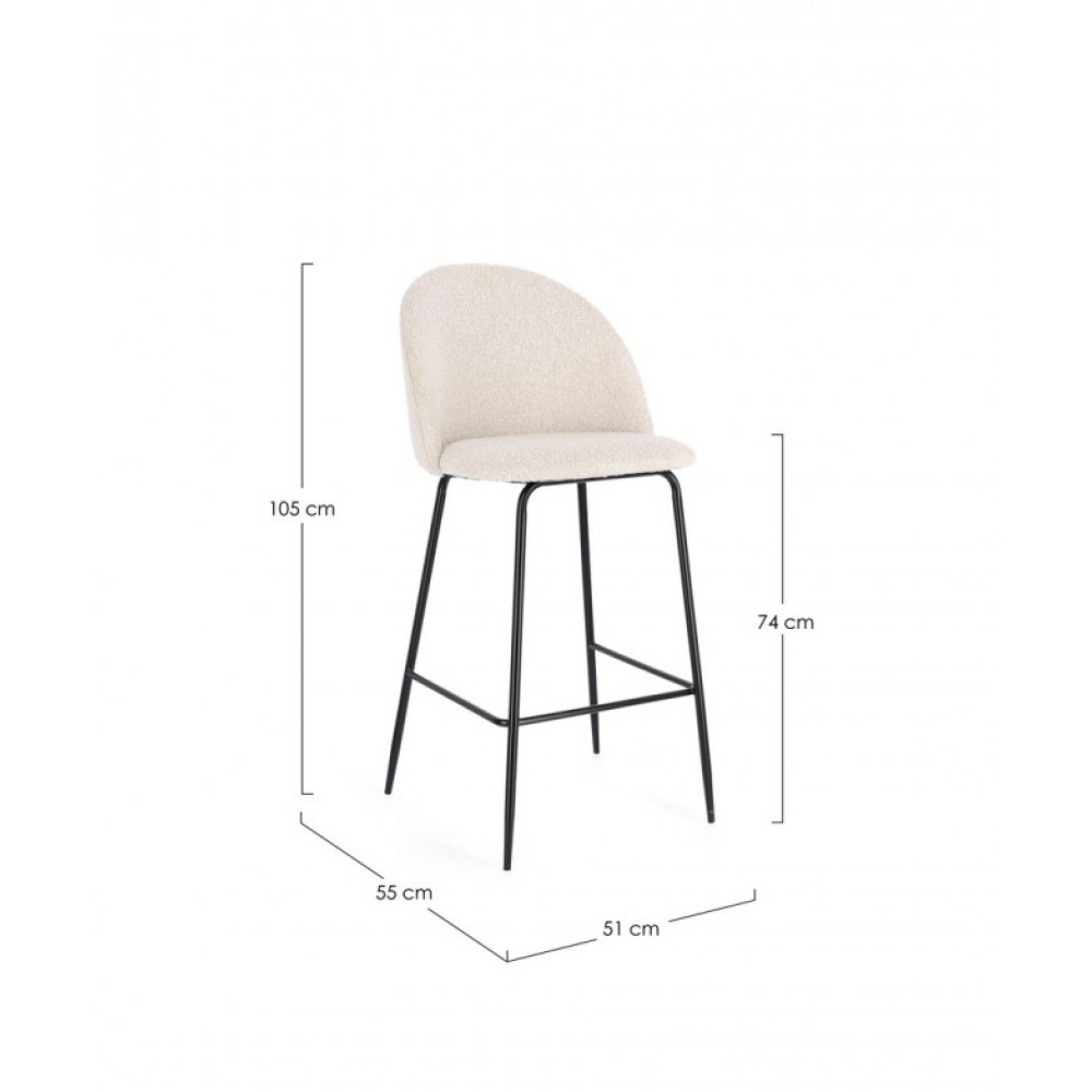 Bizzotto БАРНИЙ СТІЛЕЦЬ CARRY BLACK/IVORY Bizzotto БАРНИЙ СТІЛЕЦЬ CARRY BLACK/IVORY