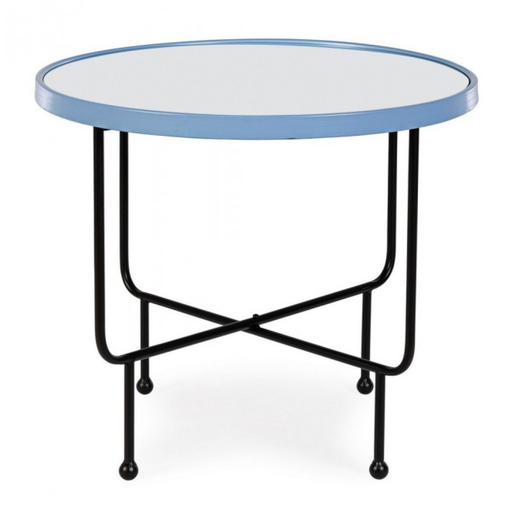 Bizzotto КАВАЛЬНИЙ СТОЛ PAINTER BLUE RO W-MIRR D58.5 Bizzotto КАВАЛЬНИЙ СТОЛ PAINTER BLUE RO W-MIRR D58.5