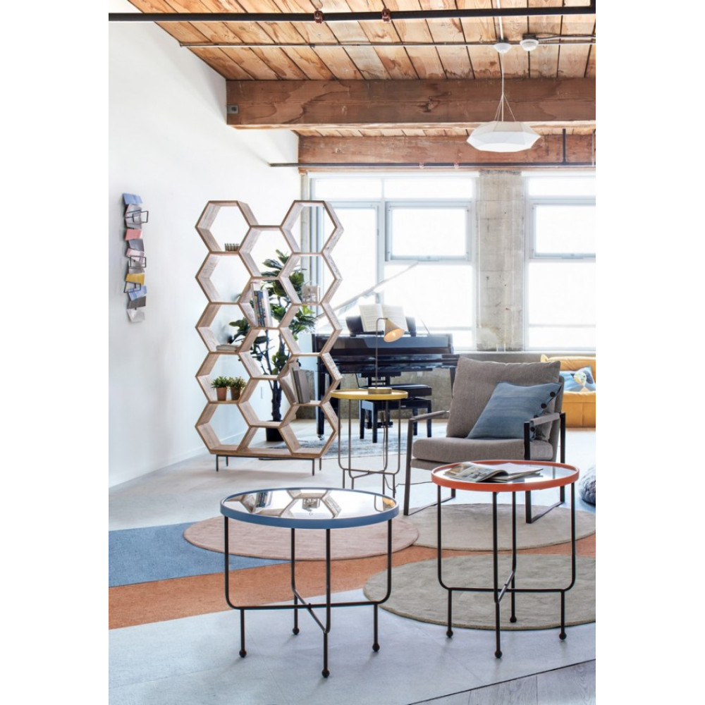 Bizzotto КАВАЛЬНИЙ СТОЛ PAINTER BLUE RO W-MIRR D58.5 Bizzotto КАВАЛЬНИЙ СТОЛ PAINTER BLUE RO W-MIRR D58.5