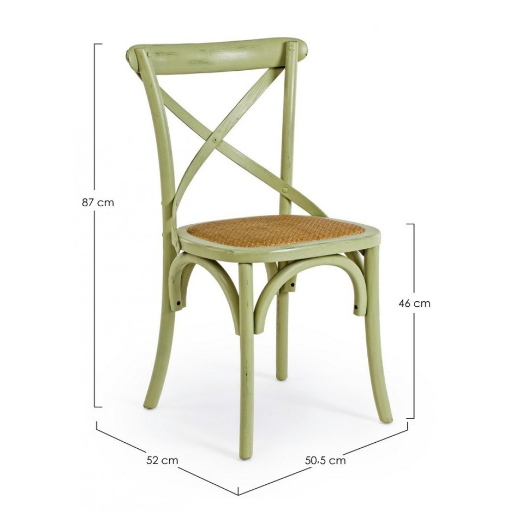 Bizzotto CROSS GREEN CHAIR Bizzotto CROSS GREEN CHAIR