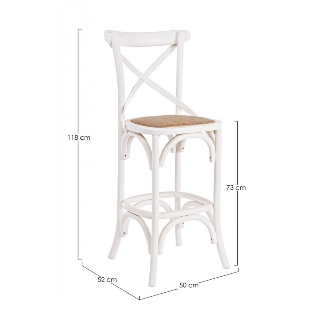 Bizzotto БАРНИЙ СТІЛЕЦЬ CROSS WHITE Bizzotto БАРНИЙ СТІЛЕЦЬ CROSS WHITE