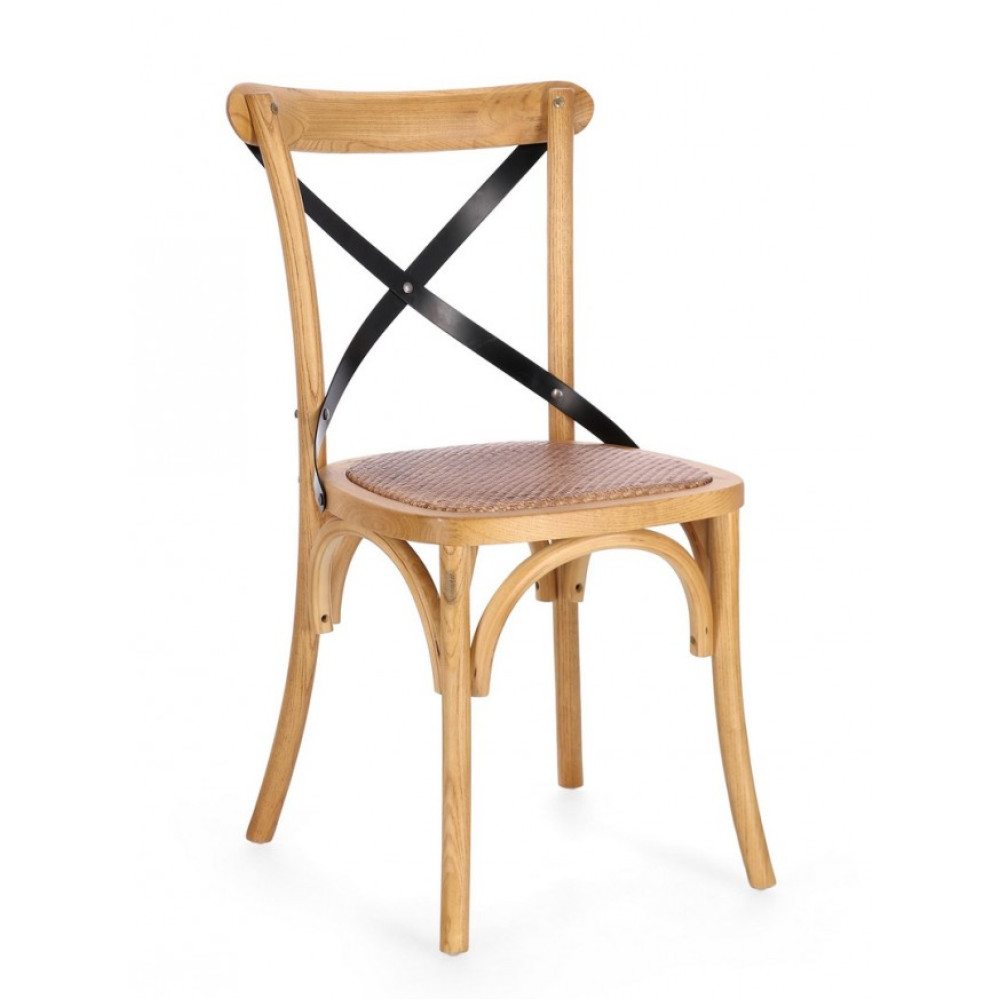 Bizzotto КРІСЛО КРОС НАТУРАЛЬНИЙ МЕТАЛ