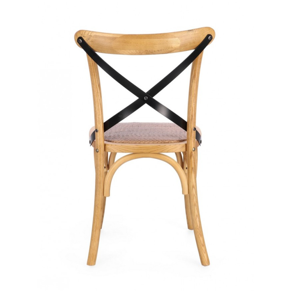 Bizzotto КРІСЛО КРОС НАТУРАЛЬНИЙ МЕТАЛ Bizzotto КРІСЛО КРОС НАТУРАЛЬНИЙ МЕТАЛ