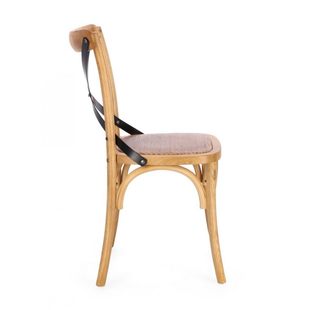 Bizzotto КРІСЛО КРОС НАТУРАЛЬНИЙ МЕТАЛ Bizzotto КРІСЛО КРОС НАТУРАЛЬНИЙ МЕТАЛ