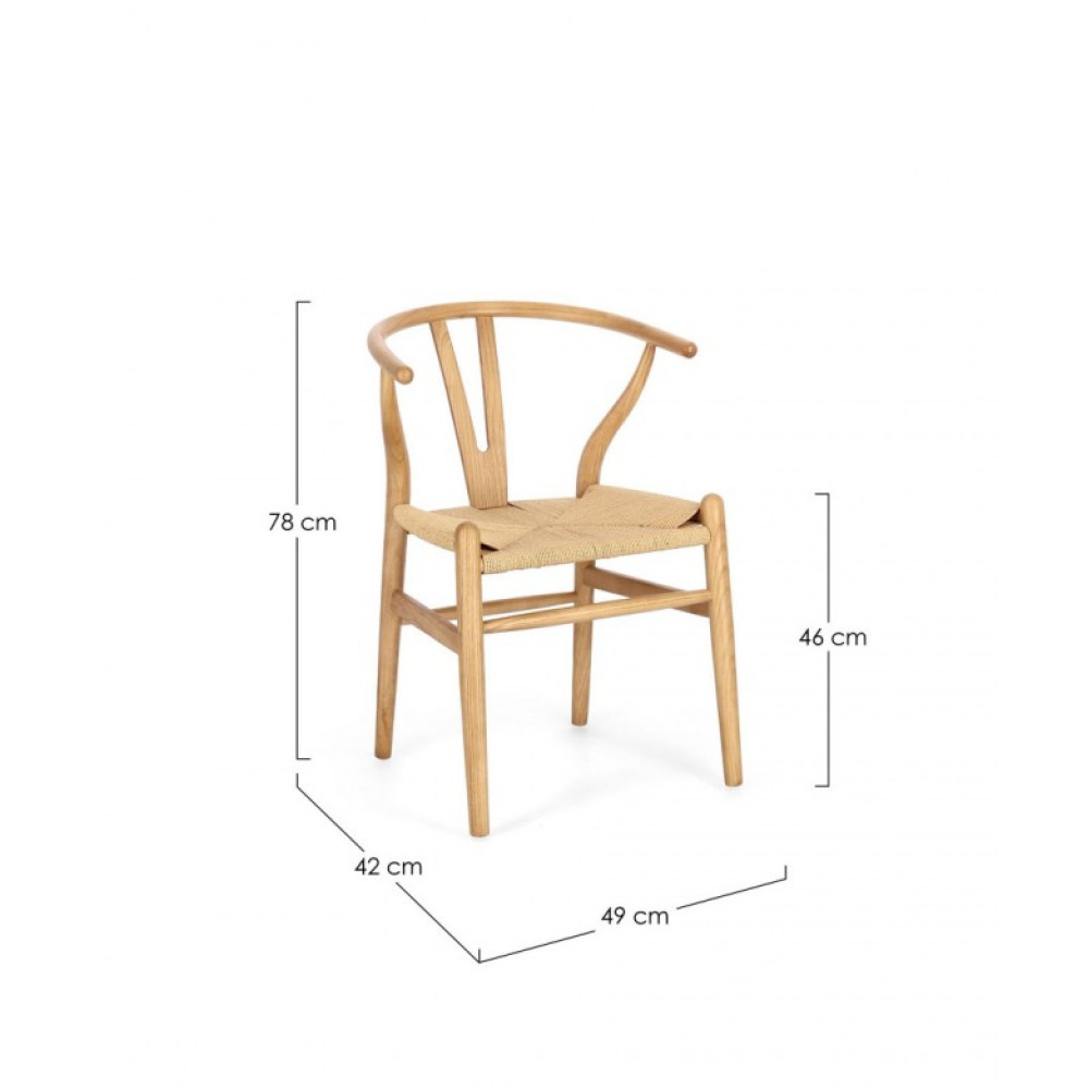 Bizzotto КРІСЛО ARTAS NATURAL Bizzotto КРІСЛО ARTAS NATURAL