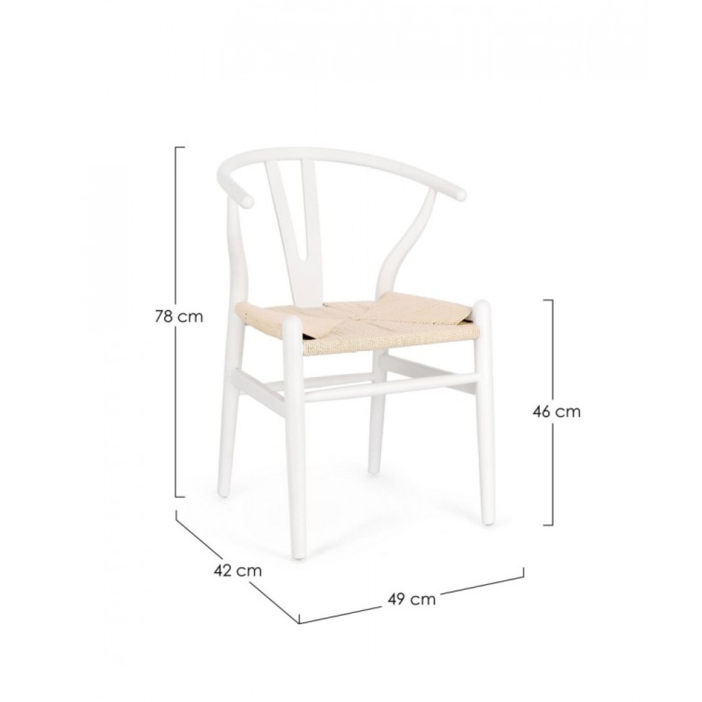 Bizzotto БІЛЕ КРІСЛО ARTAS Bizzotto БІЛЕ КРІСЛО ARTAS