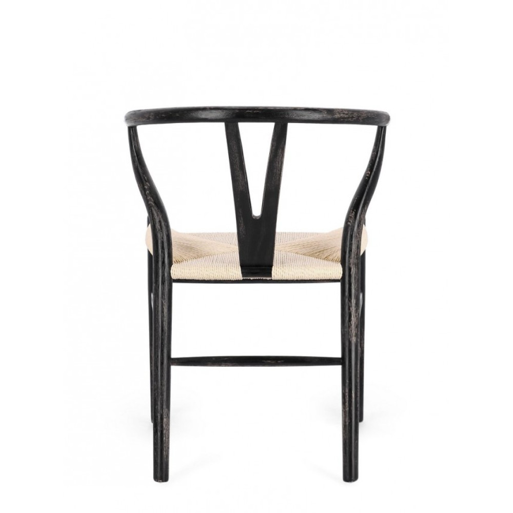 Bizzotto АРТЕМІЯ ЧОРНА/ НАТУРАЛЬНЕ КРІСЛО Bizzotto АРТЕМІЯ ЧОРНА/ НАТУРАЛЬНЕ КРІСЛО