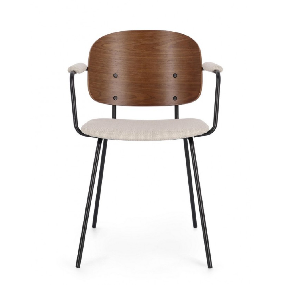 Bizzotto КРІСЛО SIENNA BEIGE W-ARMR Bizzotto КРІСЛО SIENNA BEIGE W-ARMR