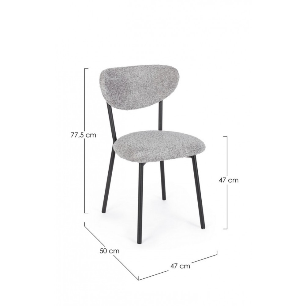 Bizzotto КРІСЛО ЛЮДМИЛА СВІТЛО-СІРЕ Bizzotto КРІСЛО ЛЮДМИЛА СВІТЛО-СІРЕ