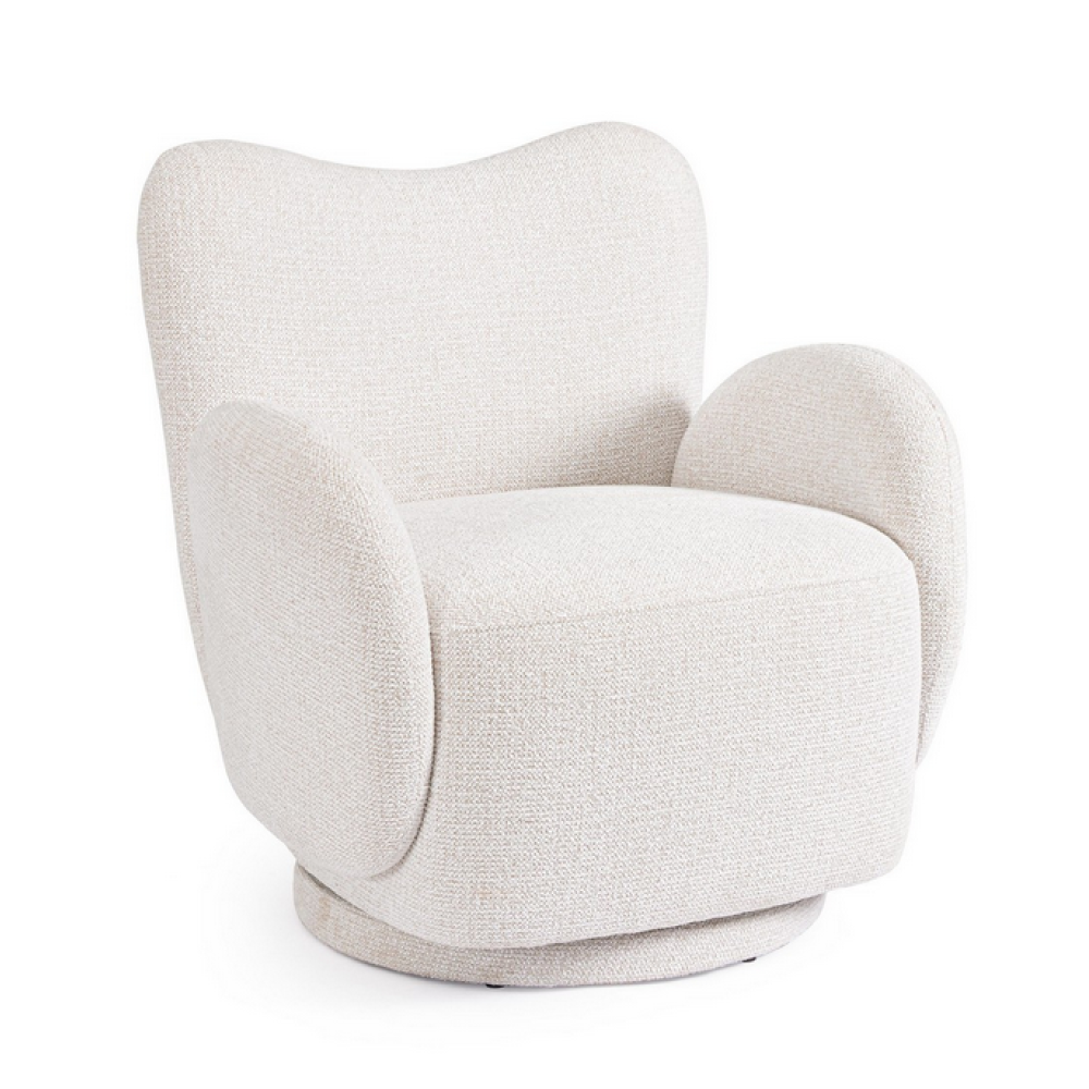 Bizzotto Крісло HARPER WHITE SWIVEL 