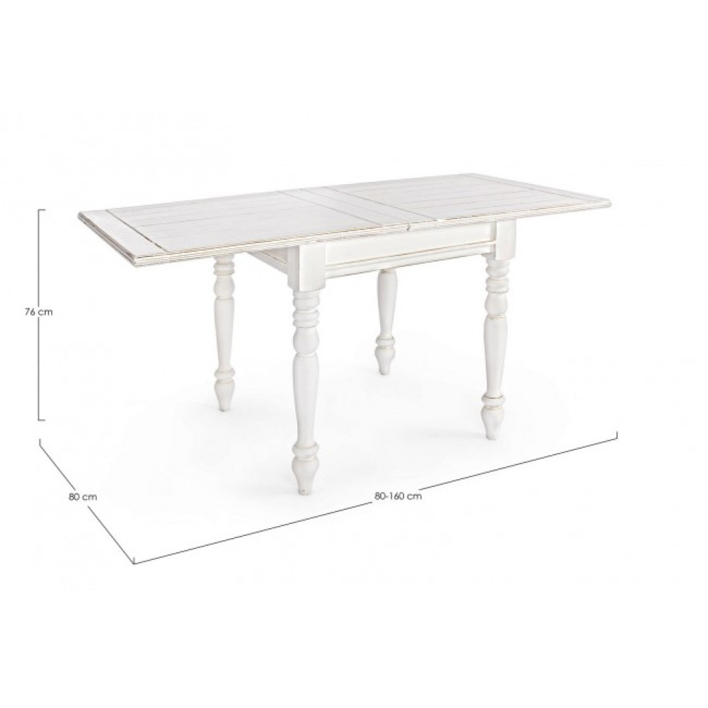 Bizzotto СТІЛ COLETTE EXTEND 80-160X80 Bizzotto СТІЛ COLETTE EXTEND 80-160X80