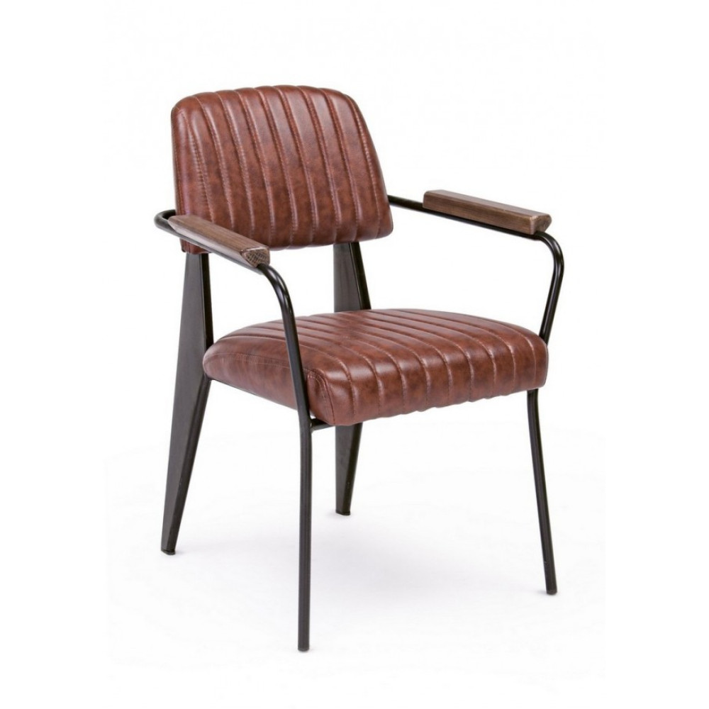 Bizzotto КРІСЛО NELLY VINTAGE DARK ORANGE W-ARMR