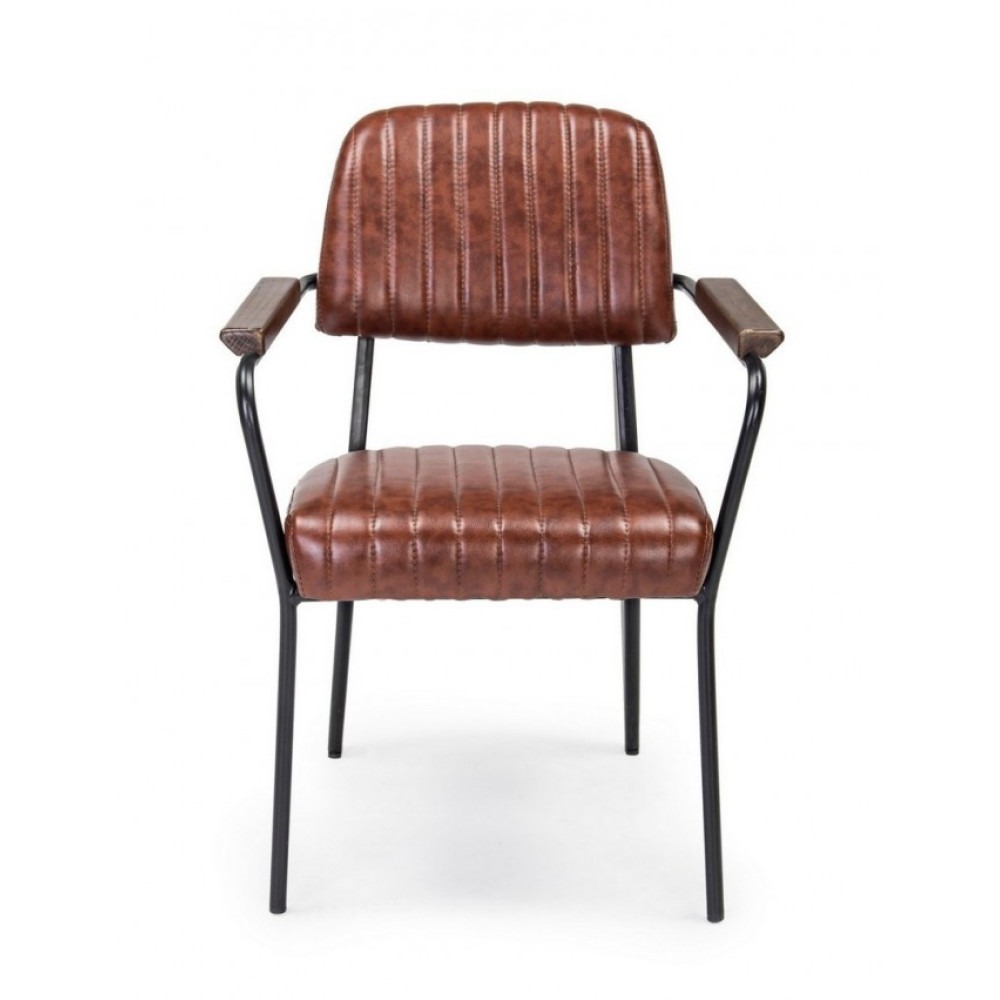 Bizzotto КРІСЛО NELLY VINTAGE DARK ORANGE W-ARMR Bizzotto КРІСЛО NELLY VINTAGE DARK ORANGE W-ARMR