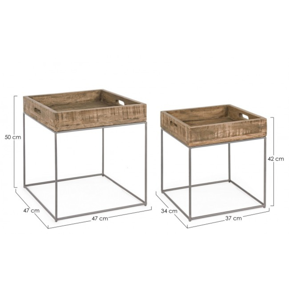 Bizzotto НАБІР 2 НАРВІК КВАДРАТНИЙ СТОЛ Bizzotto НАБІР 2 НАРВІК КВАДРАТНИЙ СТОЛ