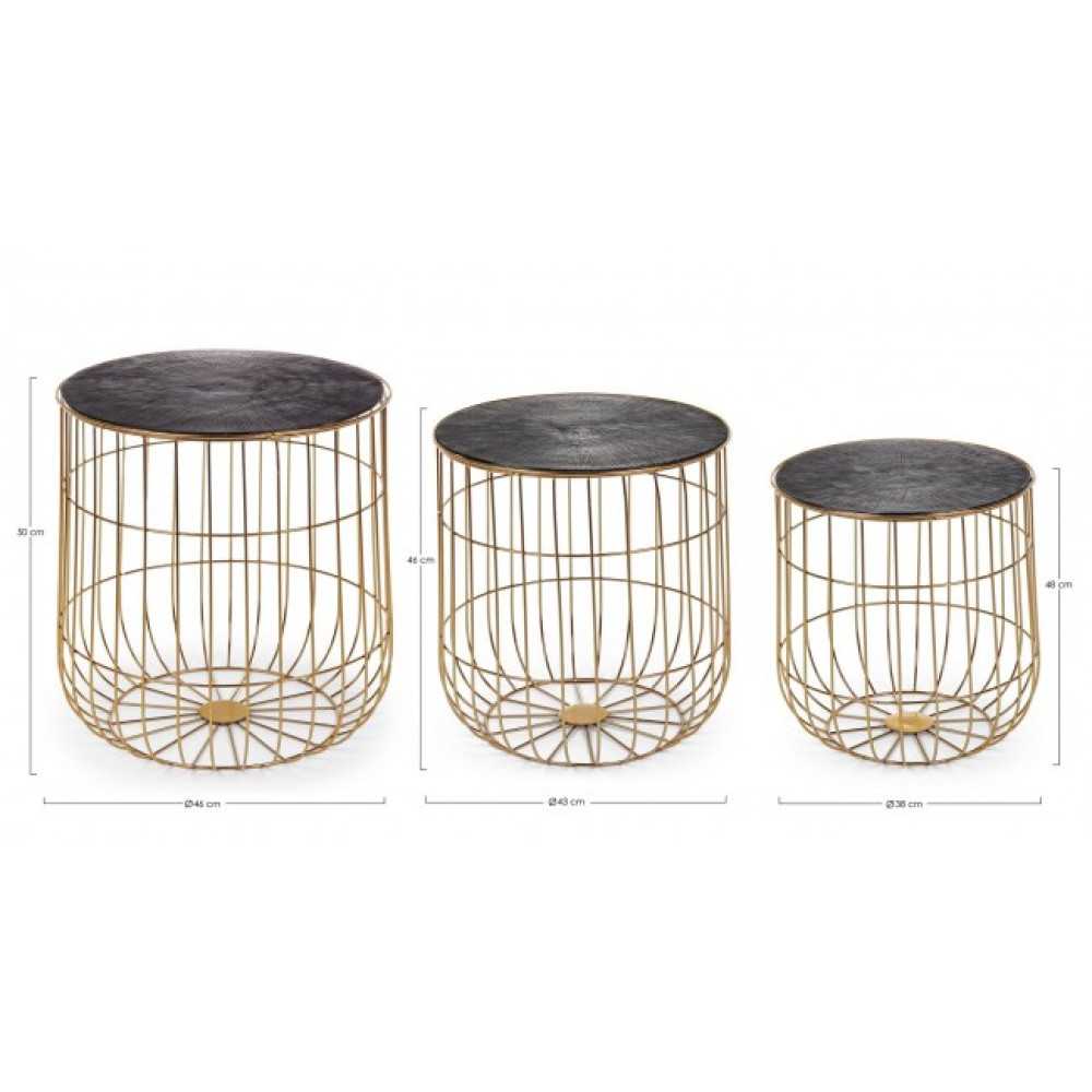 Bizzotto SET3 МАРІАМ КАВОВИЙ СТОЛ