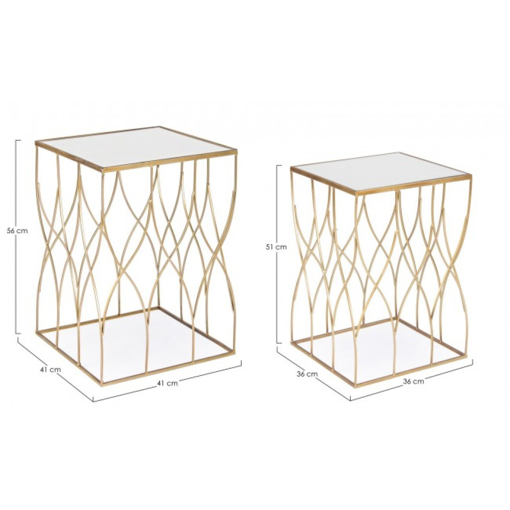 Bizzotto НАБІР 2 КВАДРАТНИЙ СТОЛ ELENOR J18 Bizzotto НАБІР 2 КВАДРАТНИЙ СТОЛ ELENOR J18
