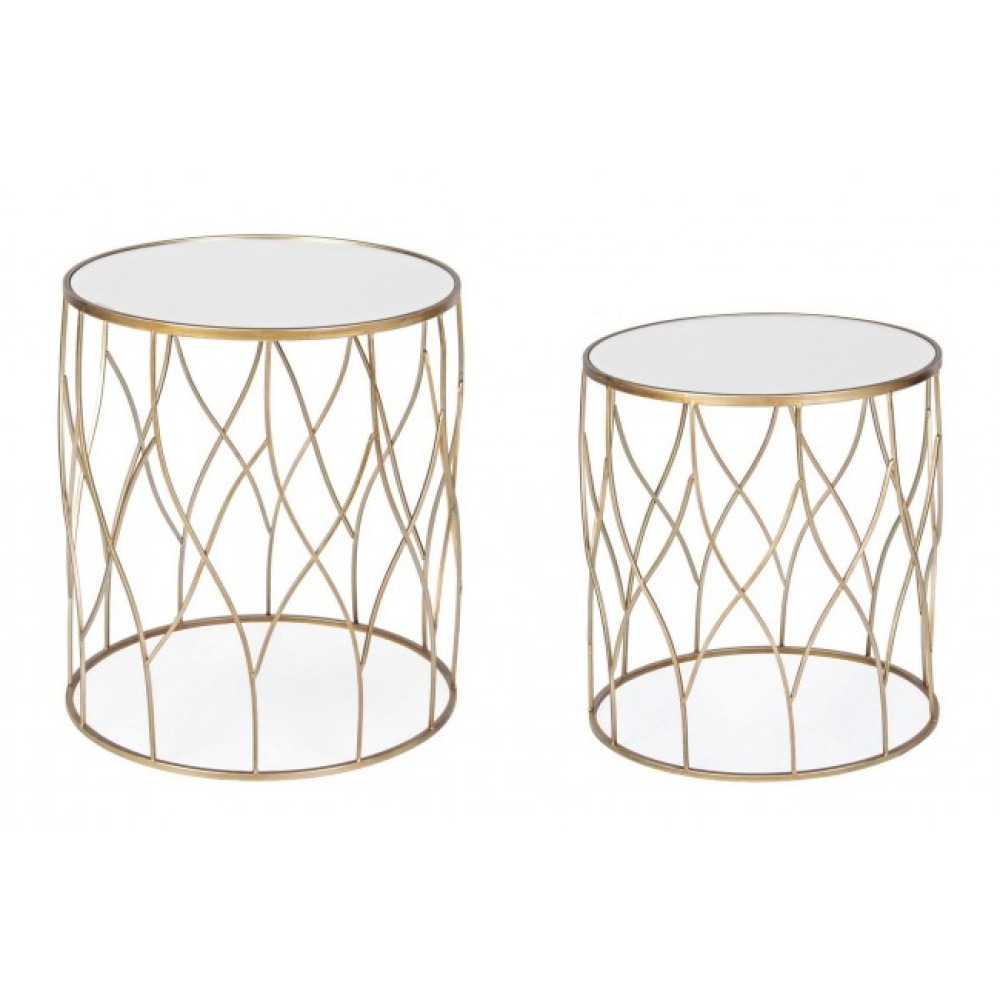 Bizzotto НАБІР 2 ЕЛЕНОР КРУГЛИЙ КАВОВИЙ СТОЛ J16