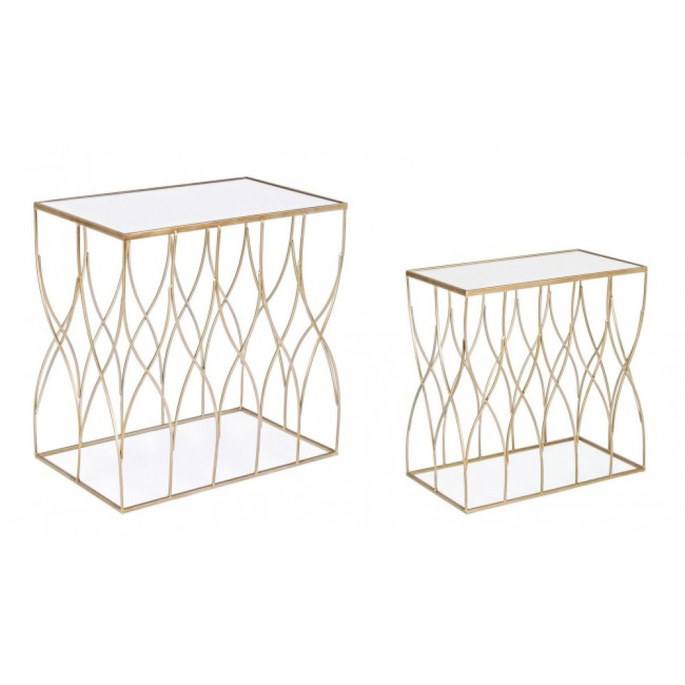 Bizzotto НАБІР 2 ЕЛЕНОР КАВОВИЙ СТОЛ ПРЯМИЙ J19