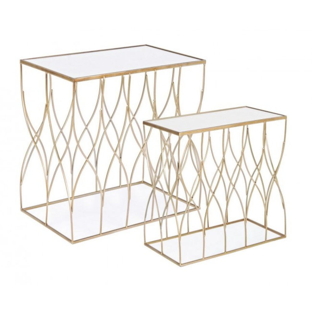 Bizzotto НАБІР 2 ЕЛЕНОР КАВОВИЙ СТОЛ ПРЯМИЙ J19 Bizzotto НАБІР 2 ЕЛЕНОР КАВОВИЙ СТОЛ ПРЯМИЙ J19