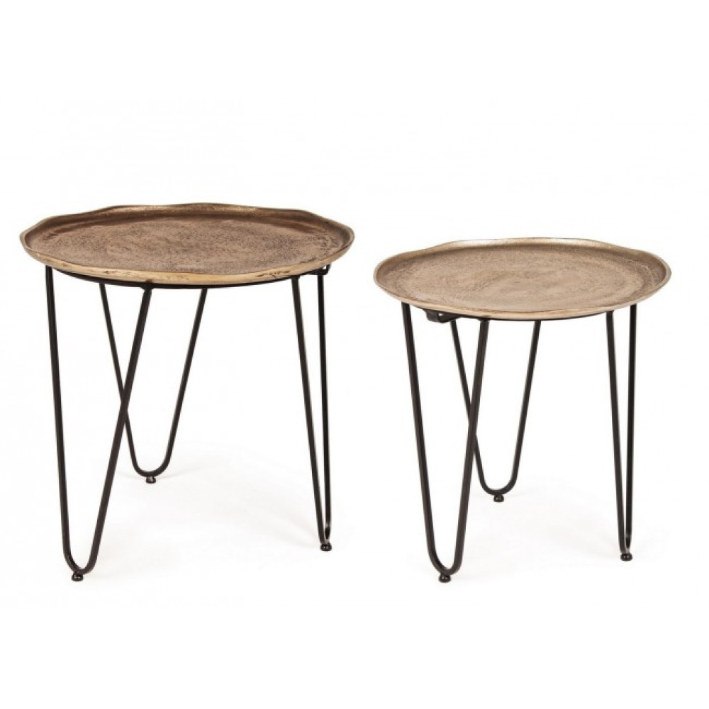 Homemotion НАБІР 2 AMIRA КРУГЛИЙ КАВОВИЙ СТОЛ X73