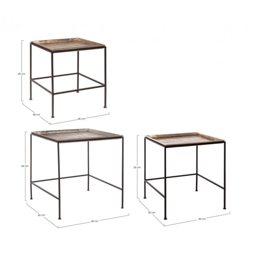 Homemotion НАБІР 3 КВАДРАТНИЙ СТОЛ AMIRA КВАДРАТНИЙ