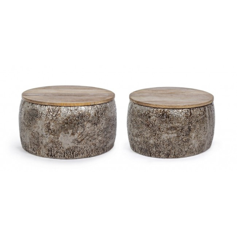 Homemotion КАЛІНДІ НАБІР 2 КАВОВИЙ СТІЛ ДЕРЕВО