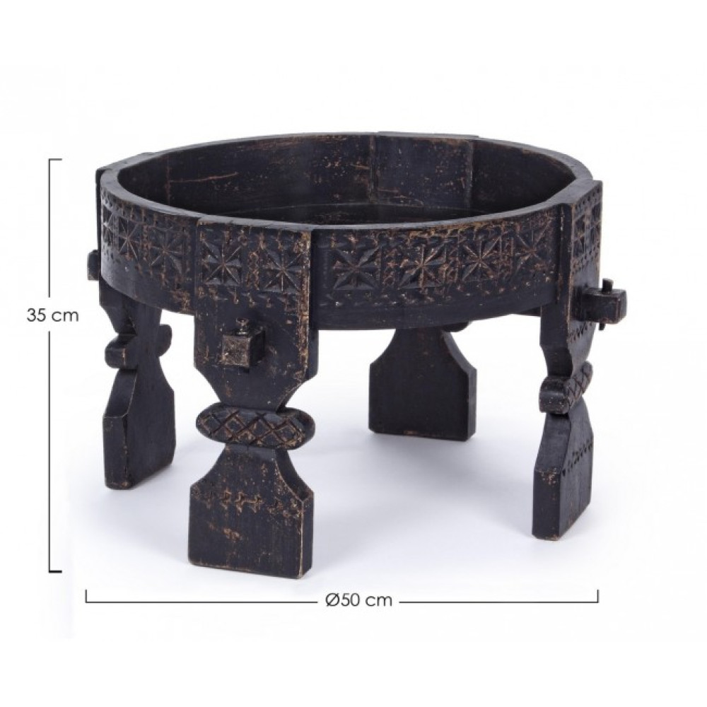 Bizzotto КАВОВИЙ СТОЛ YASIR ЧОРНИЙ D50