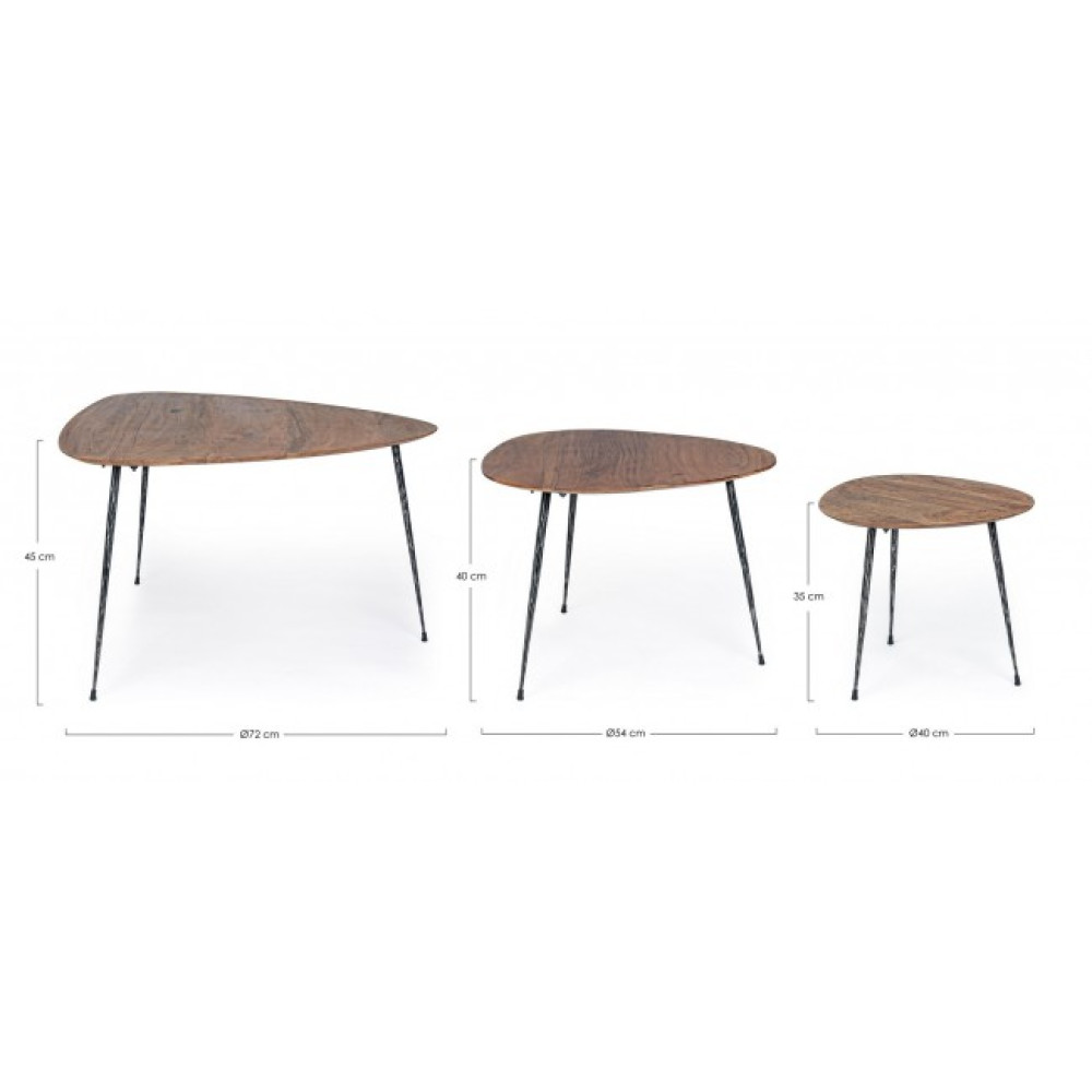 Bizzotto НАБІР 3 КАВОВИЙ СТОЛ BOSCAGE Bizzotto НАБІР 3 КАВОВИЙ СТОЛ BOSCAGE