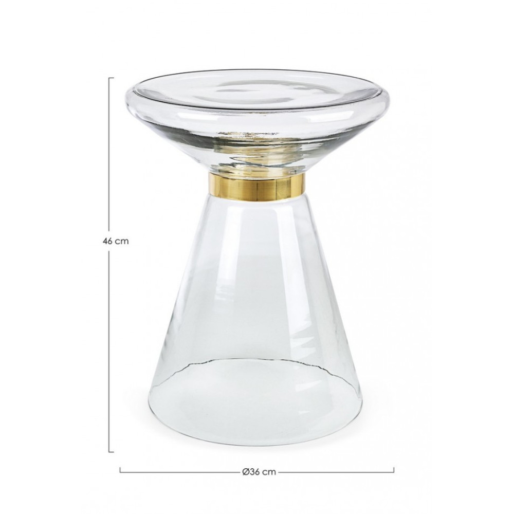 Bizzotto КАВОВИЙ СТОЛ AZMIN ПРОЗОРНЕ СКЛО D36 Bizzotto КАВОВИЙ СТОЛ AZMIN ПРОЗОРНЕ СКЛО D36