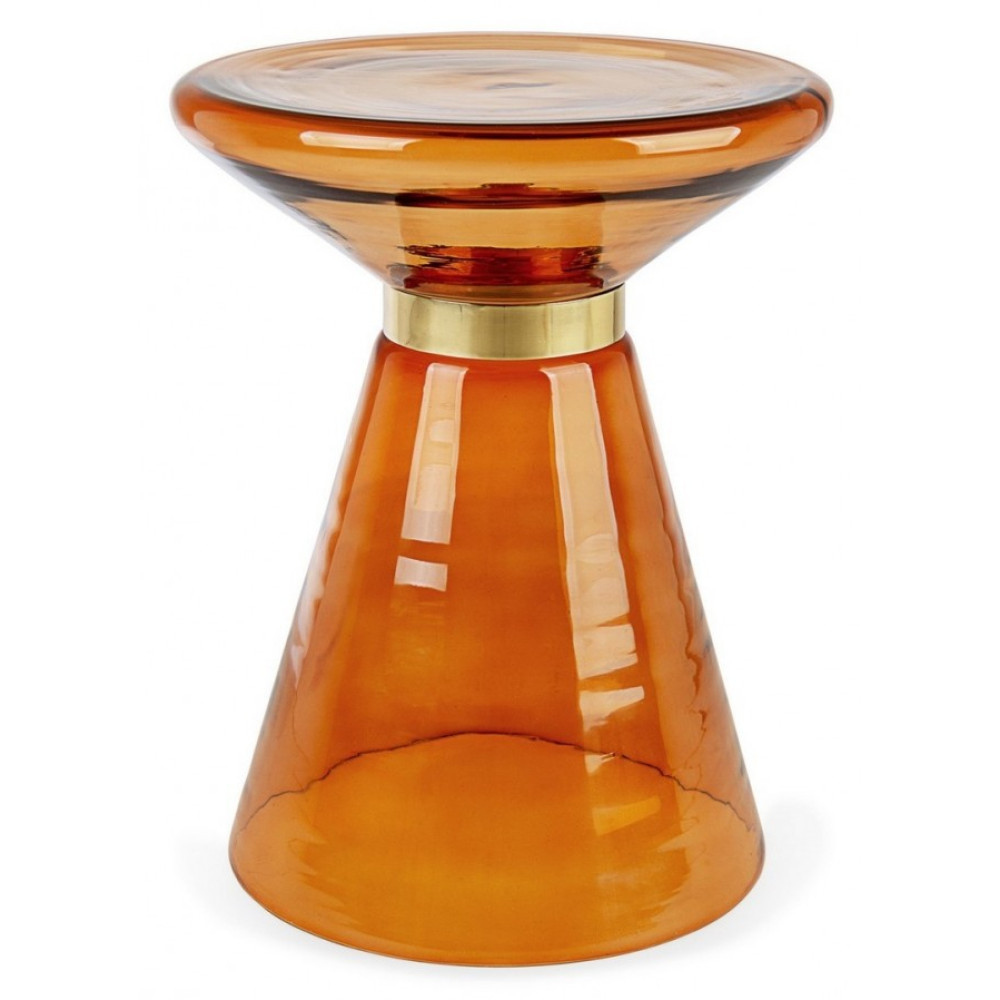 Bizzotto АЗМІН КАВОВИЙ СТОЛІК З БУРШТИНОВОГО СКЛА D36