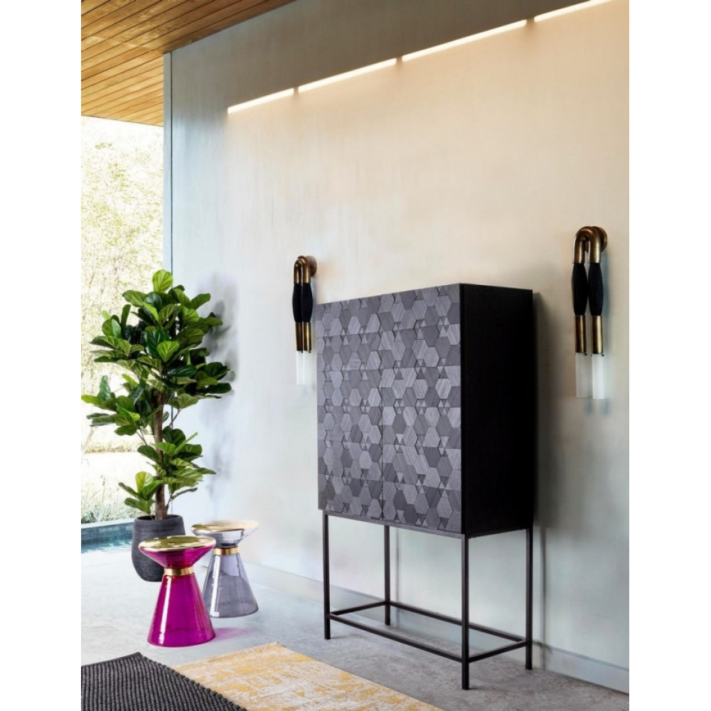 Bizzotto КАВОВИЙ СТОЛ СКЛЯНИЙ MERIEL LILAC D36 Bizzotto КАВОВИЙ СТОЛ СКЛЯНИЙ MERIEL LILAC D36