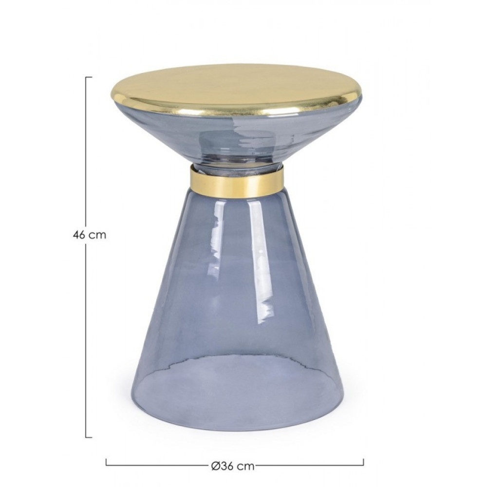 Bizzotto КАВОВИЙ СТОЛ СКЛЯНИЙ MERIEL GREY D36 Bizzotto КАВОВИЙ СТОЛ СКЛЯНИЙ MERIEL GREY D36