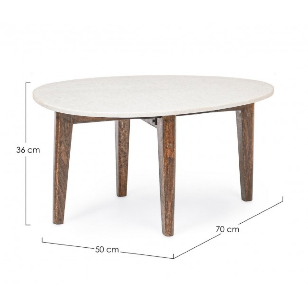 Bizzotto СТОЛ КАВАЛЬНИЙ СИЛЬВЕСТР ОВАЛЬНИЙ 70Х50