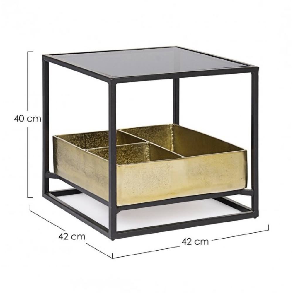 Homemotion СТОЛ КАВОВИЙ MAVILA W-STORAGE 42X42 Homemotion СТОЛ КАВОВИЙ MAVILA W-STORAGE 42X42