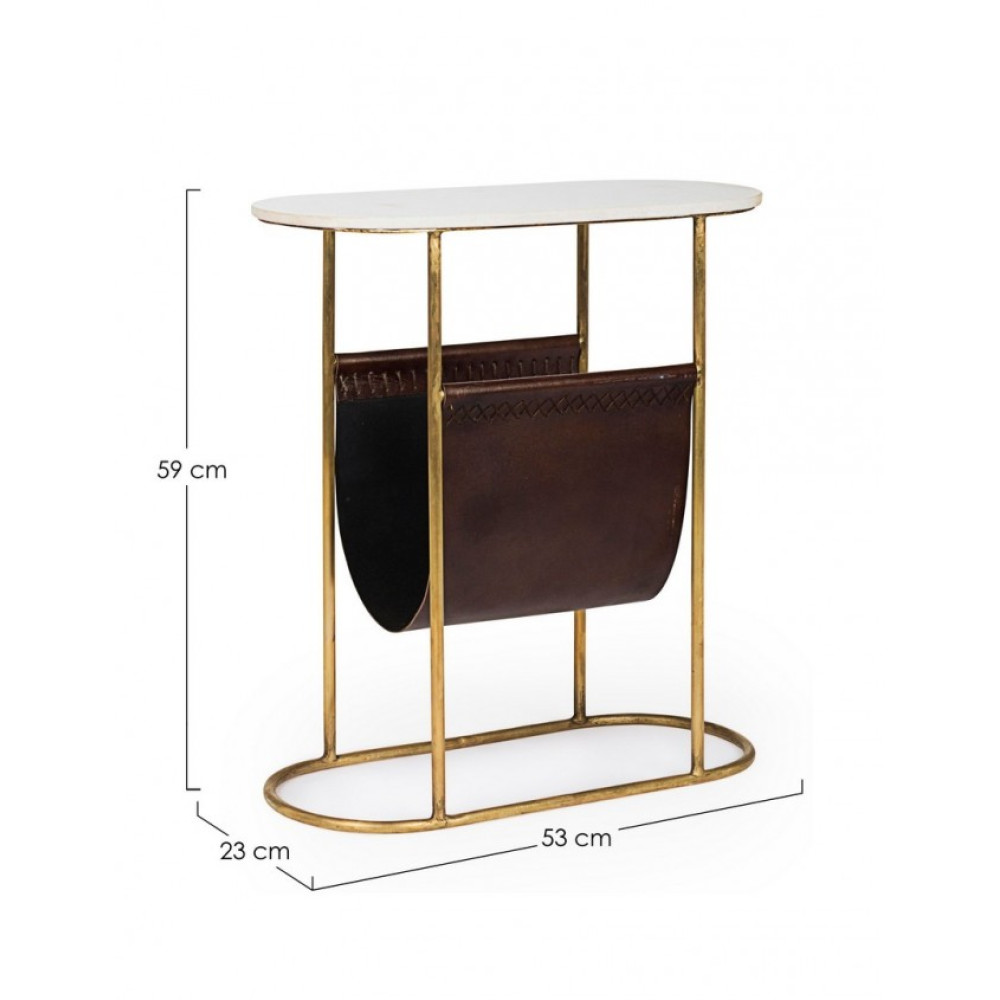 Bizzotto КАВОВИЙ СТОЛ MARMOL W-ТРИМАЧ ДЛЯ ЖУРНАЛІВ