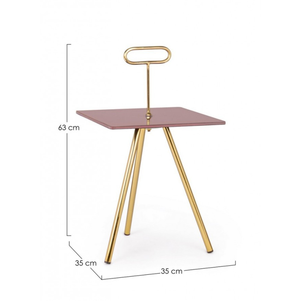 Bizzotto КАВАЛЬНИЙ СТОЛ ІНЕШ ОРХІДЕЯ КВАДРАТНИЙ 35Х35