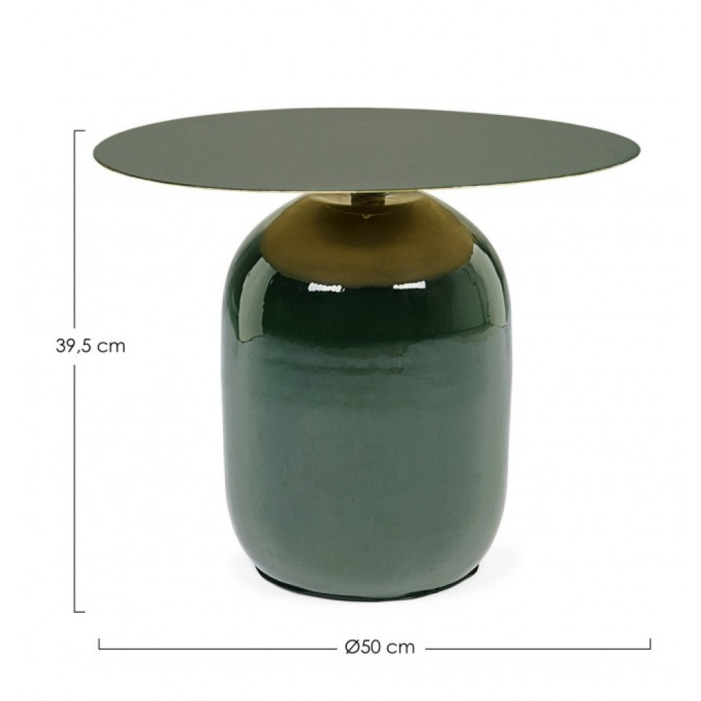 Bizzotto СТОЛ КАВОВИЙ NALIMA ТЕМНО-ЗЕЛЕНИЙ D50