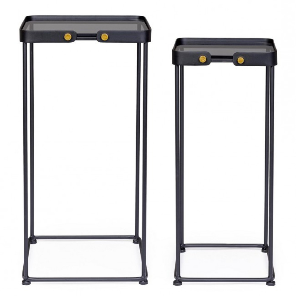 Bizzotto НАБІР 2 КВАДРАТНИЙ СТОЛ ZEINA SQUARE J90 Bizzotto НАБІР 2 КВАДРАТНИЙ СТОЛ ZEINA SQUARE J90