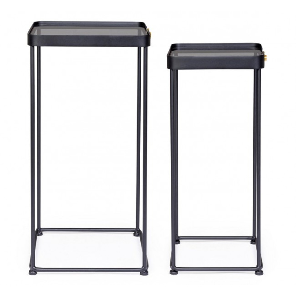 Bizzotto НАБІР 2 КВАДРАТНИЙ СТОЛ ZEINA SQUARE J90 Bizzotto НАБІР 2 КВАДРАТНИЙ СТОЛ ZEINA SQUARE J90