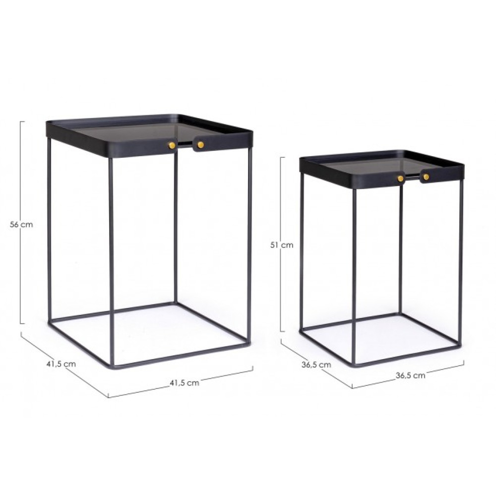 Bizzotto НАБІР 2 КВАДРАТНИЙ СТОЛ ZEINA J89 Bizzotto НАБІР 2 КВАДРАТНИЙ СТОЛ ZEINA J89