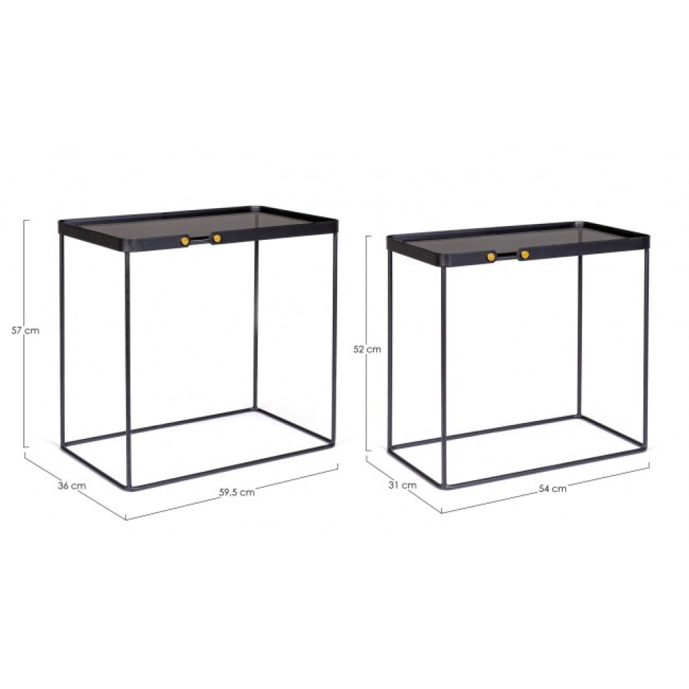 Bizzotto НАБІР 2 КАВОВИЙ СТОЛ ZEINA RECT J88 Bizzotto НАБІР 2 КАВОВИЙ СТОЛ ZEINA RECT J88