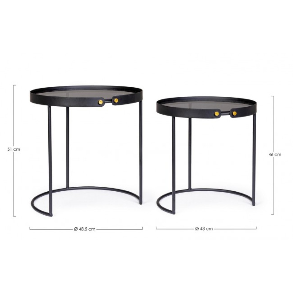 Bizzotto НАБІР 2 КРУГЛИЙ КАВОВИЙ СТОЛ ZEINA J92 Bizzotto НАБІР 2 КРУГЛИЙ КАВОВИЙ СТОЛ ZEINA J92