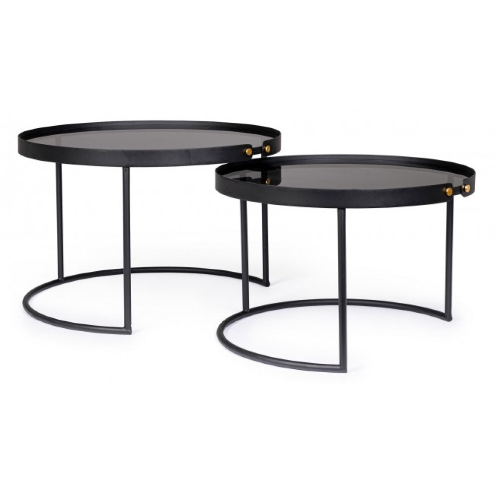 Bizzotto НАБІР 2 ZEINA КРУГЛИЙ КАВОВИЙ СТОЛ J91 Bizzotto НАБІР 2 ZEINA КРУГЛИЙ КАВОВИЙ СТОЛ J91