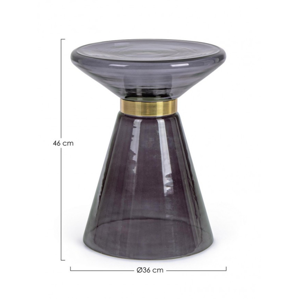 Bizzotto КАВОВИЙ СТОЛ СКЛЯНИЙ AZMIN GREY D36 Bizzotto КАВОВИЙ СТОЛ СКЛЯНИЙ AZMIN GREY D36