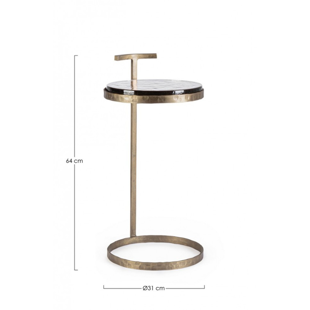 Homemotion СТОЛ КАВОВИЙ КРУГЛИЙ ЛАТУННИЙ ZAYLA H64